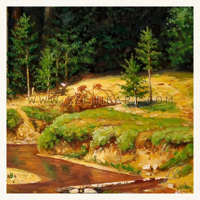 The Mast Tree Grove, 100% Handmade Landscape Oil Painting Canvas Reproduction of Ivan Ivanovich Shishkin