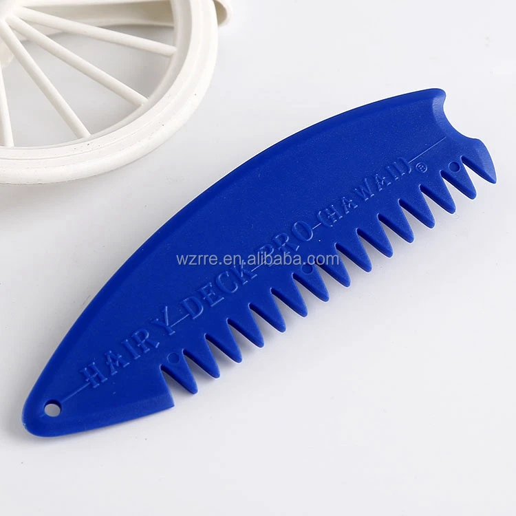 Plastic surfing surfboard wax comb with bottle opener