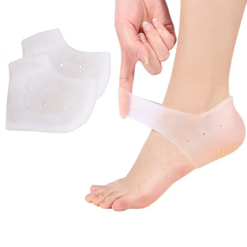 Silicone gel pads heel cushion foot care protectors moisturizing silicon gel heel socks