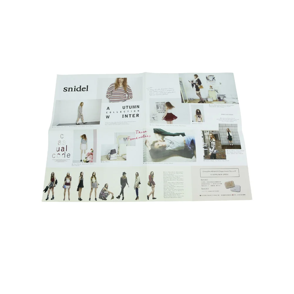 
High Quality Clothes Flyer Cheap Poster Printing Folded Leaflet Printing 