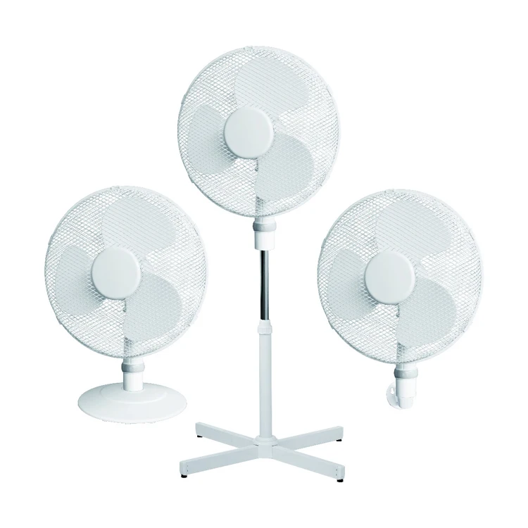 16 inch plastic white color quality 3 in 1 home use electric fan
