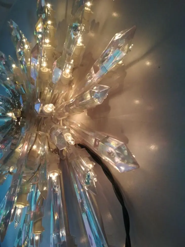 2019New Product Ferry Lights Christmas Ornament  Acrylic Wall Decoration3D Plastic Crystal Shape Frame Tree Topper Light