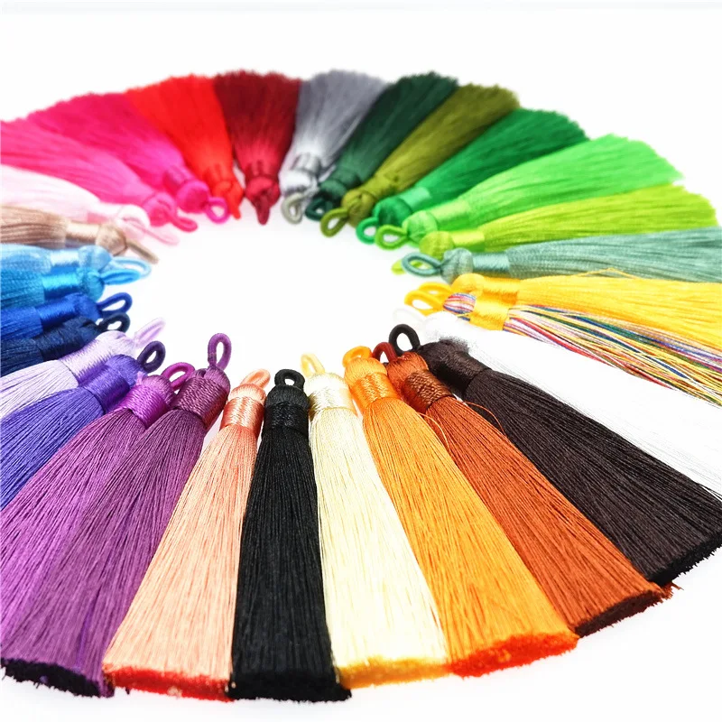 8cm Mini Tassel Fringe Pendant DIY Material Party Cotton Cords Tassel Trim Garments Curtains Jewelry Decor Tassels