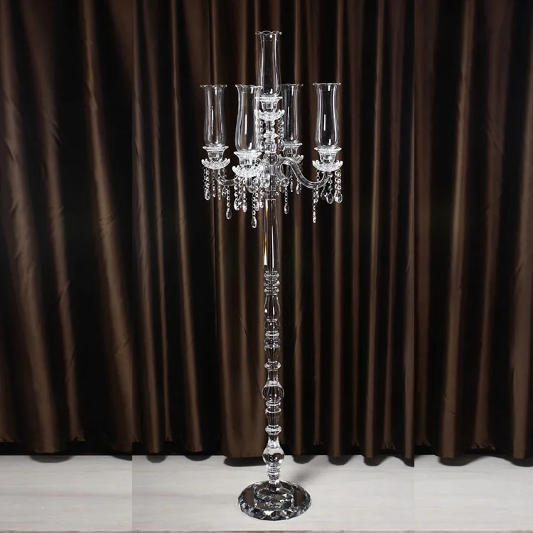 Wholesale crystal menorah candle holder candelabra 5 arms