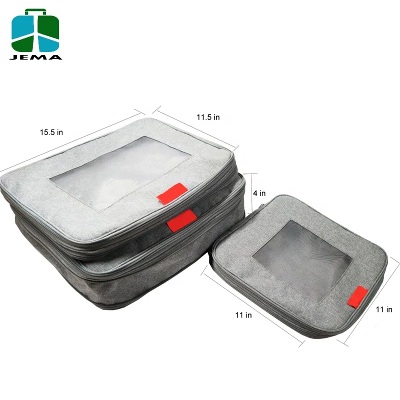 3 Sets Compression Travel Packing Cubes Luggage Organizers