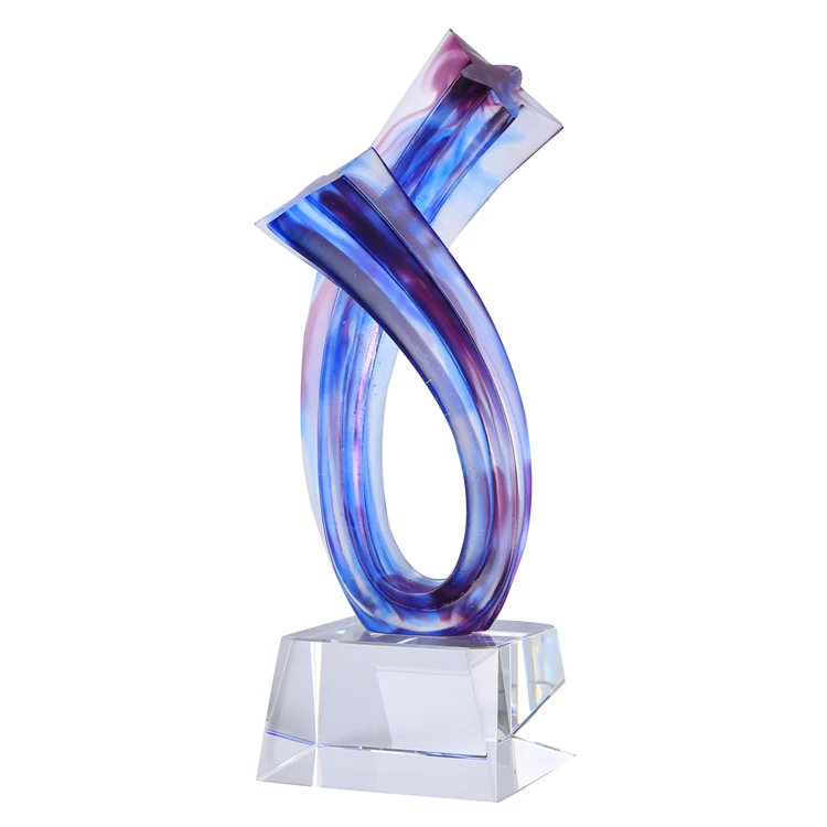 
Factory Selling High Quality Anniversary Awards Star Liuli Glazed Trophy for Annual Awards 