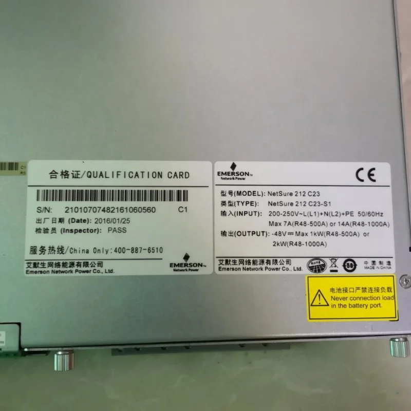 Emerson NetSure212 C23-S1 C23-S2 Netsure 212 DC Power Emerson M225S R48-1000A R48-1000 R48-500 R48-500A