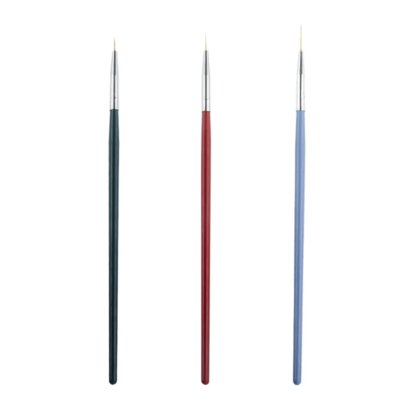 SZ105 factory wholesale 8mm\12mm\16mm Hot sales UV Gel Polish Nail Art Lines Painting Pen Brush 3pcs