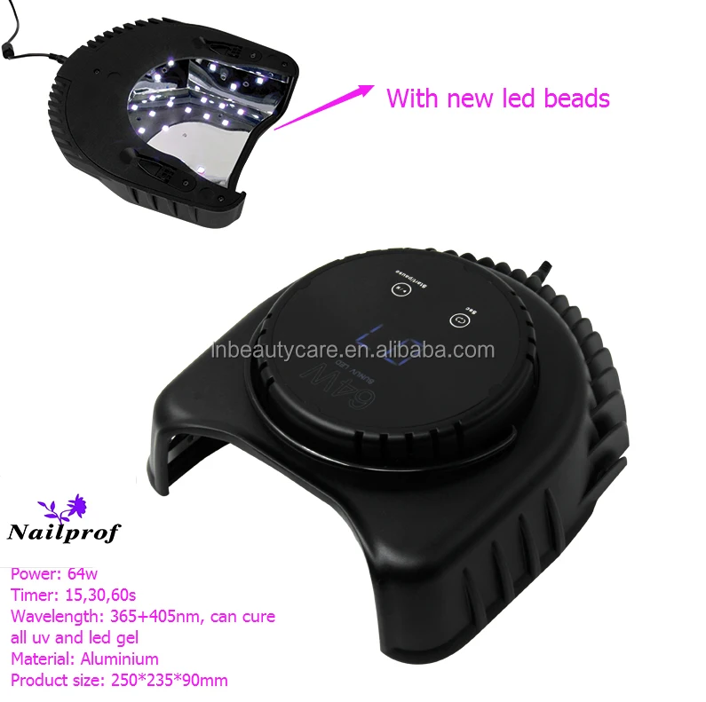 64W Li-Battery UV LED Nail Lamp, UV Gel Nail Dryer Lamp, Automatic Nail Gel Curing Machine