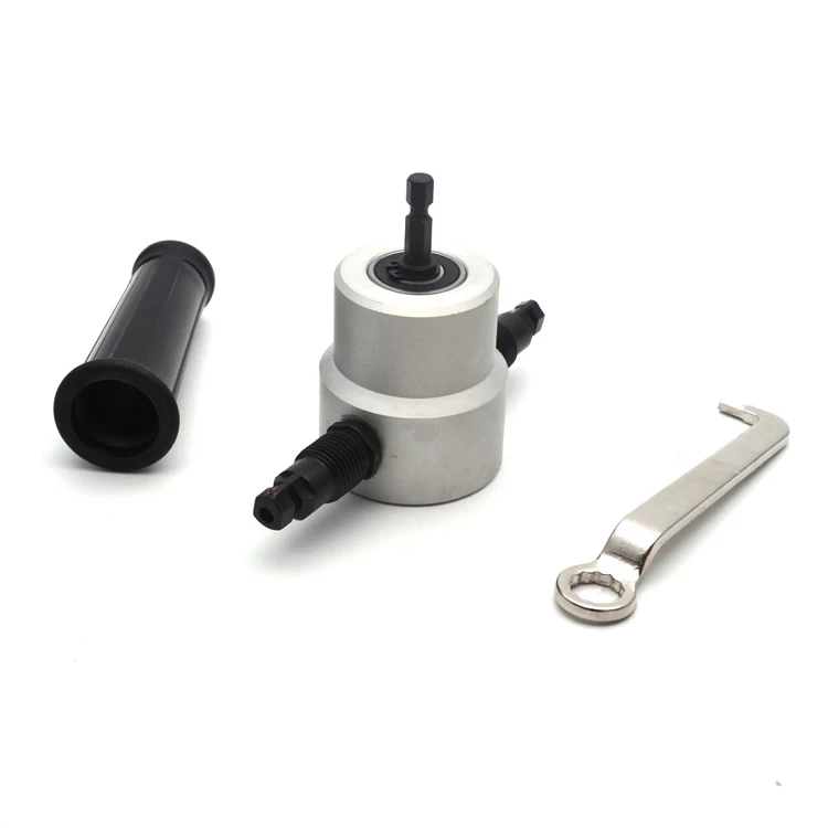 Double Head Sheet Metal Nibbler Saw Cutter Cutting Tool Electric Drill Air Drill Attachment Power Tool