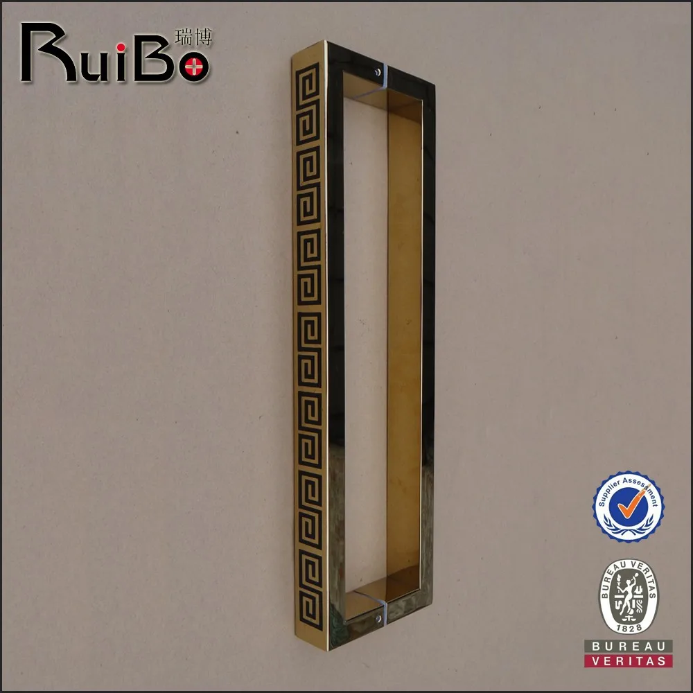 RB-3151 черный аппарат для нанесения рисунка красками квадратной формы в золотом цвете из нержавеющей стали раздвижные стеклянные двери ручка-скоба