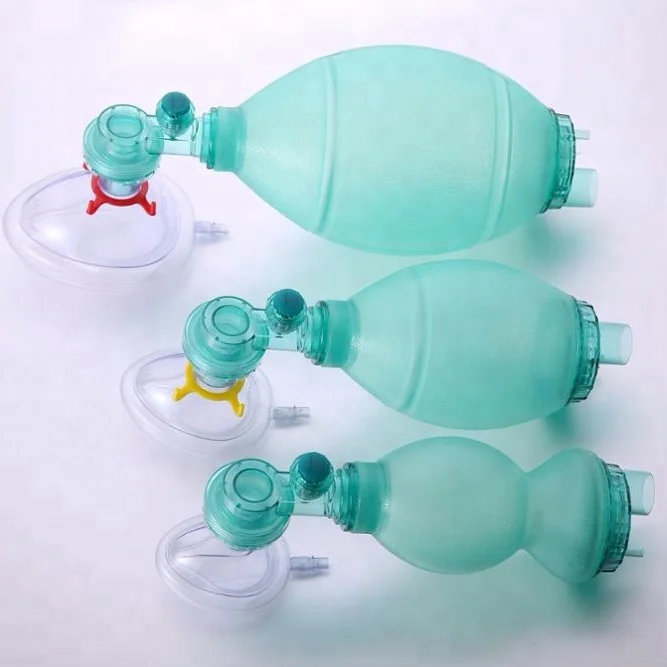 Medical disposable manual resuscitator breathing apparatus SEBS ambu bag with CE & ISO