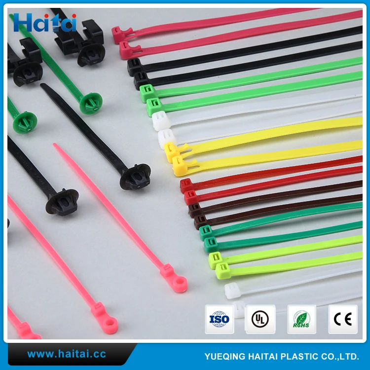 Haitai Factory Dollar Item UL CE SGS ROHS Standard Colored Plastic Soft Nylon Cable Ties
