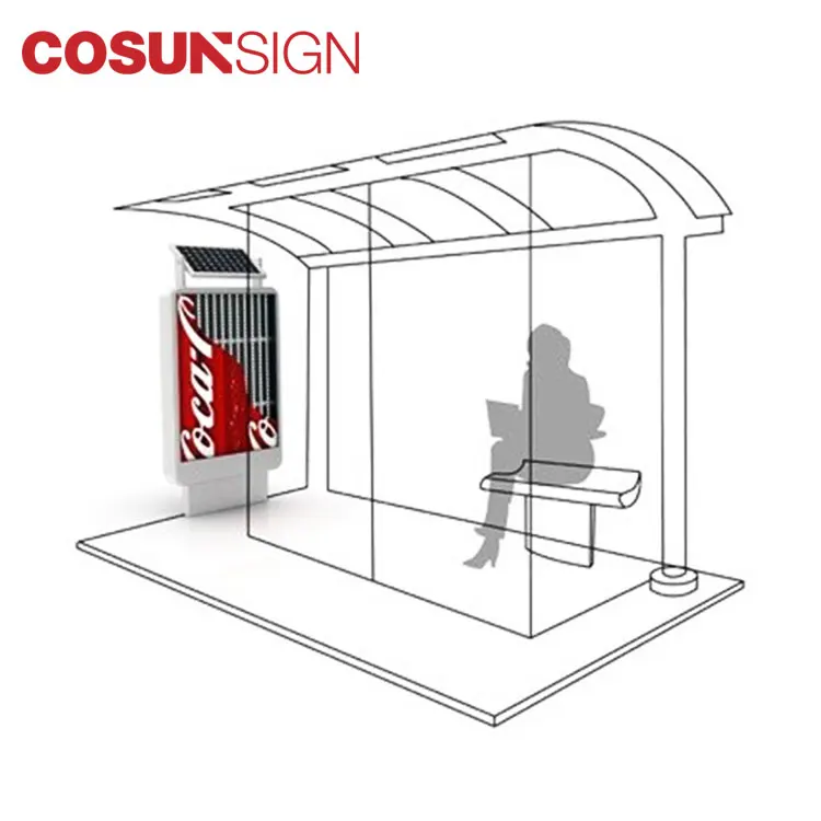 customize outdoor furniture standing bus stop shelter design