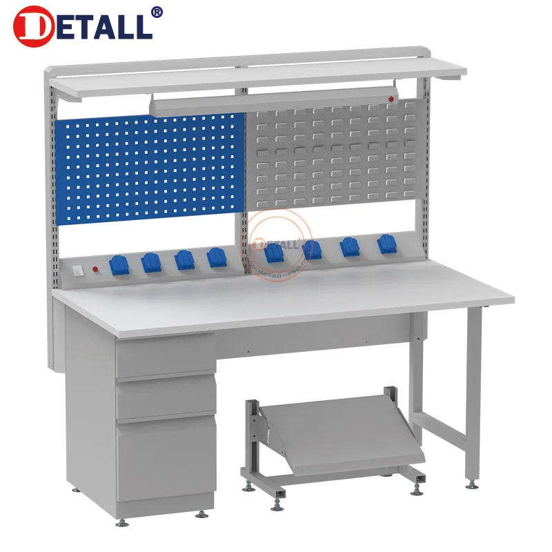 Detall adjustable height electronics esd desk standing anti static workstations