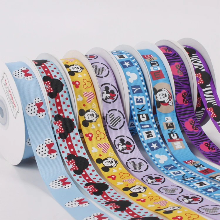 Новый продукт 7/8 'серия Милая мышь мультяшная печатная корсажная лента