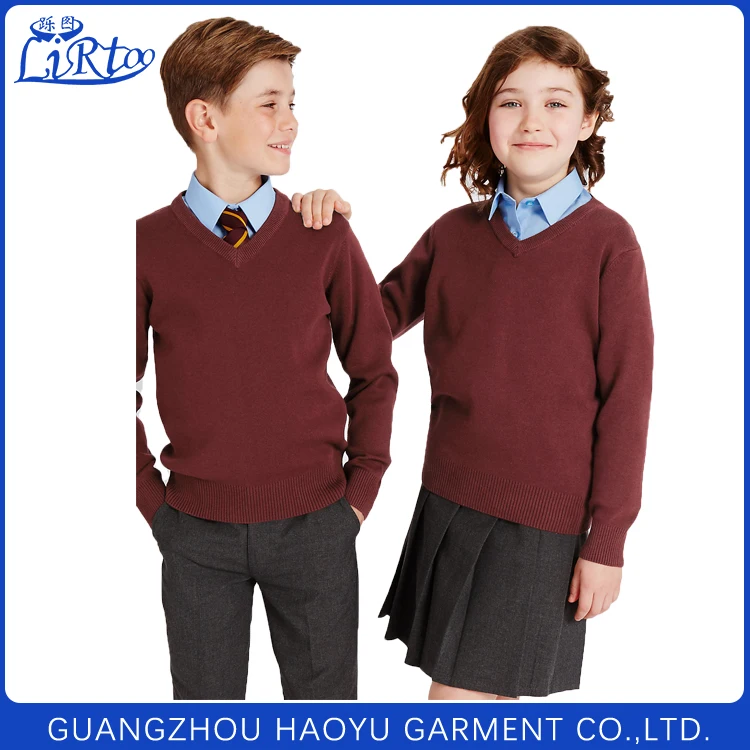 2020 New Style Primary School Uniform Sweater Designs for Boys and Girls