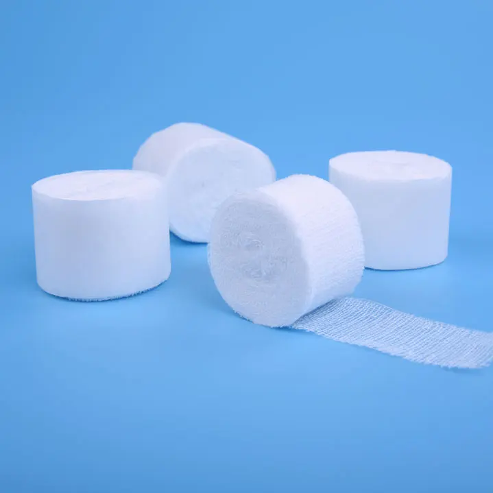 
100% Cotton gauze bandage gauze roll surgical sterile hemostatic gauze bandage medical supplies 
