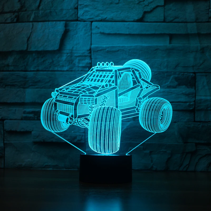 FS-3592 LED Modern SUV car 3D Lamp Luminaria Gadget 7 Color Changing Table Lamp Home Decor LED Nightlight Bedside Lamp