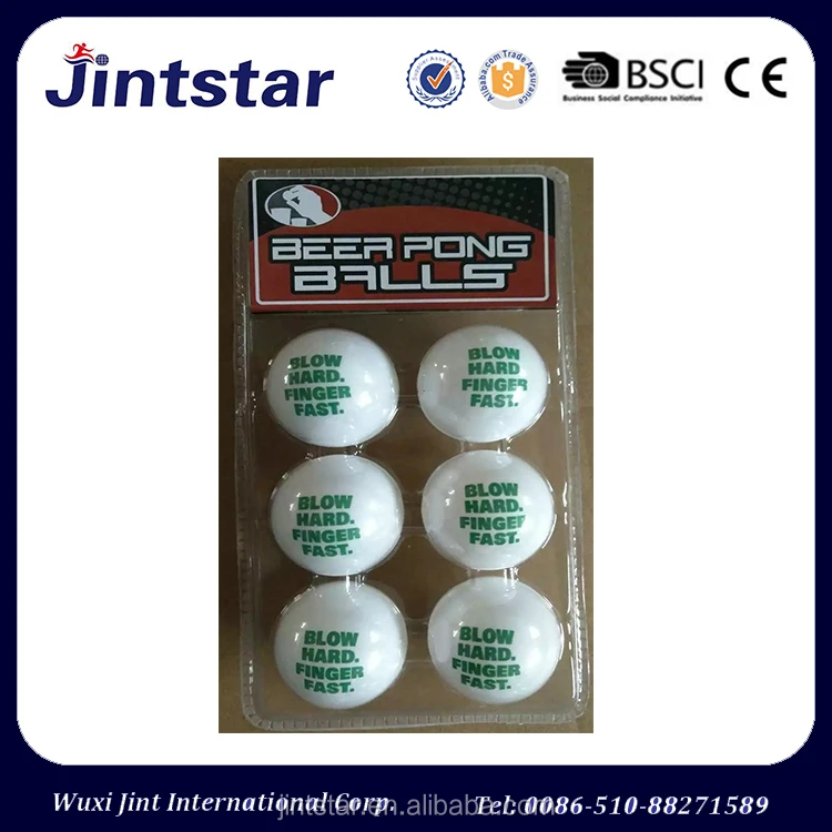 Wholesale Bulk 38mm pingpong ball with printing beer pong balls for games