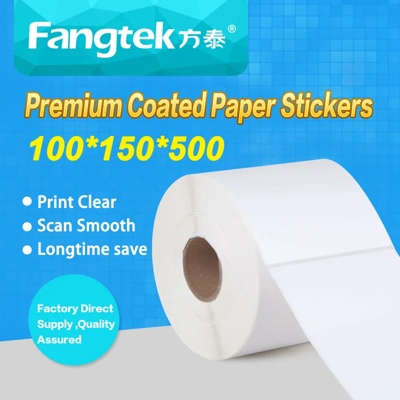 China manufacturer direct supply self adhesive 4x6 inch shipping labels in roll 100mm x 150mm