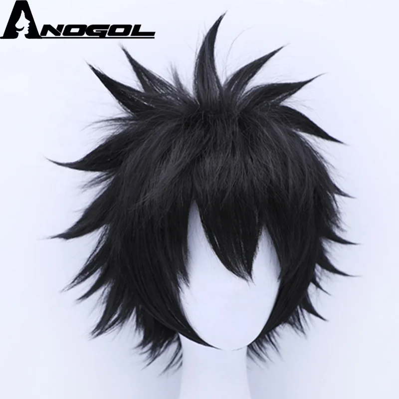 Anogol Black Synthetic Wig Boku no Hero Academia Cosplay Wigs
