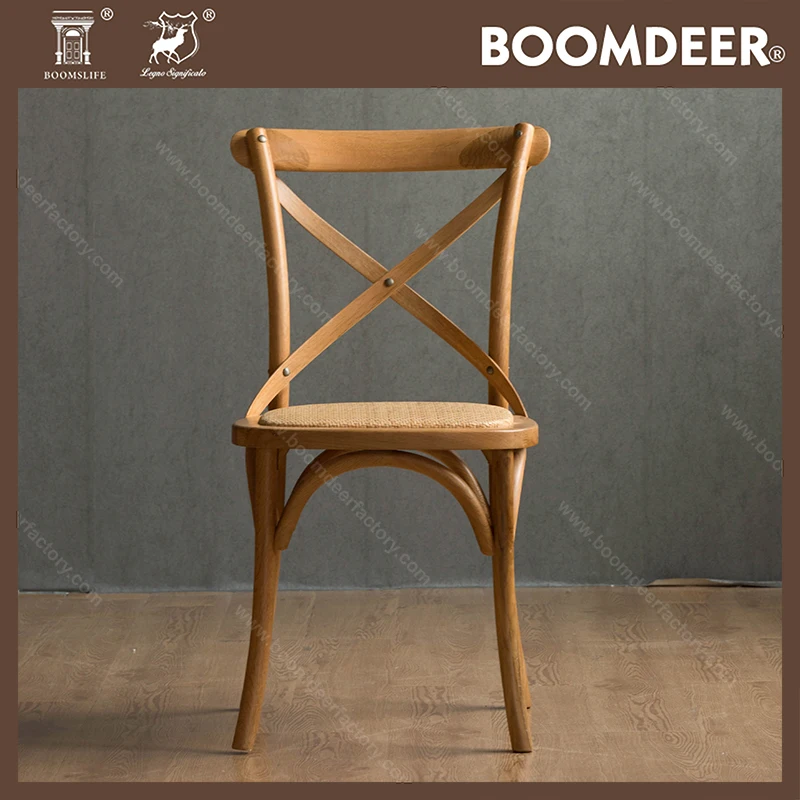 
wholesale vintage high back classic furniture chair cross back wood chair 