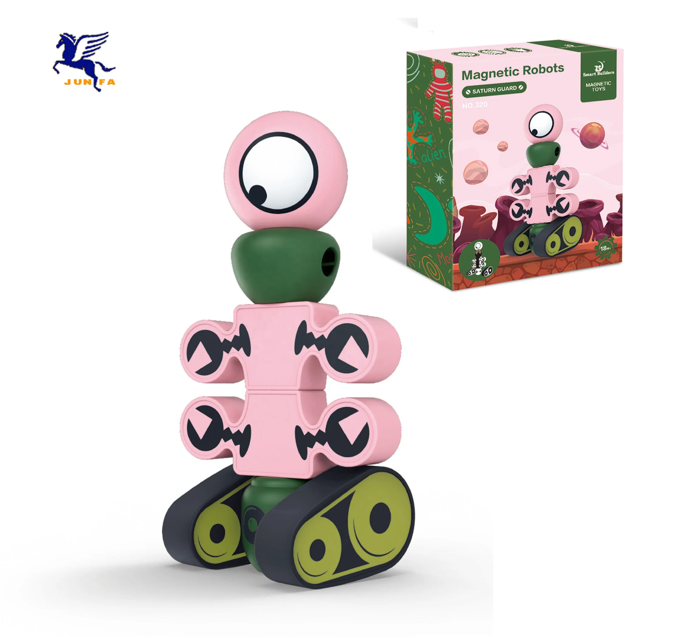 Сделай Сам, магнитные Робот строительные блоки для детей Сатурн сборная игрушка набор