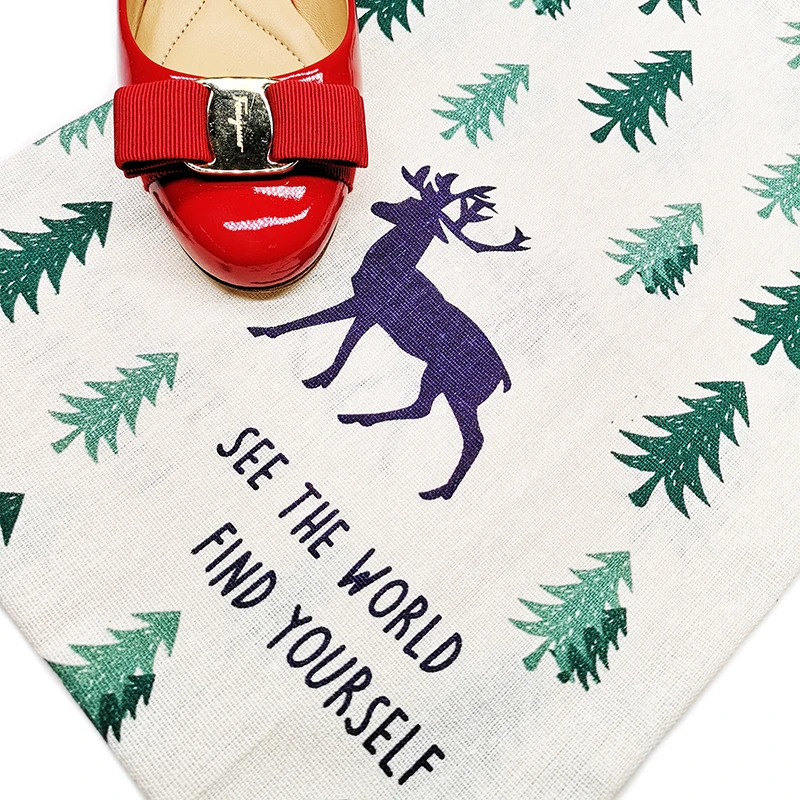 Custom Wholesale Cotton Shoe Drawstring Bag Pouch With Logo