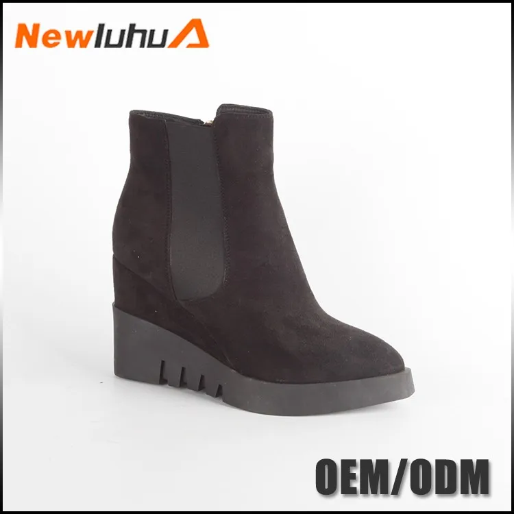 Китайский производитель моды кожаные черные сапоги