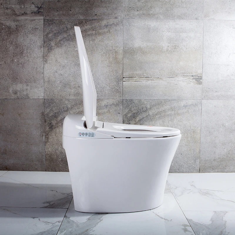 Electric smart bidet toilet with build in bidet warm water wash automatic flush toilet  auto dry