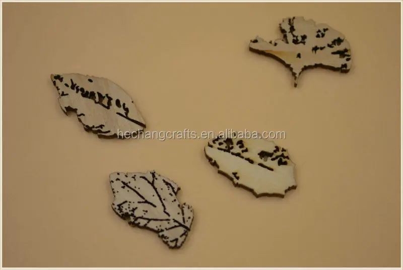 
carved wooden leaf,customized wooden leaf sticker 