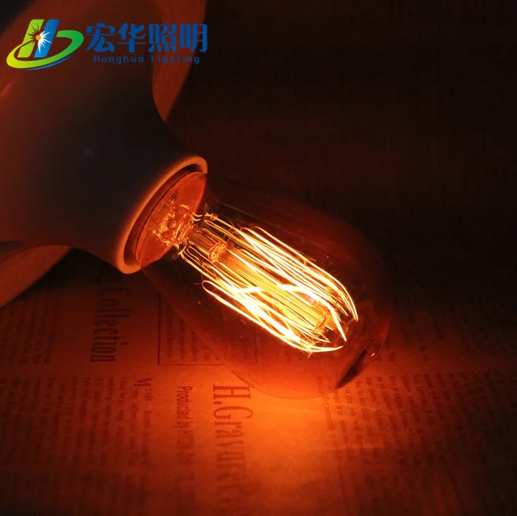St45 25W 220V vintage tungsten retro Edison style filament lighting bulb