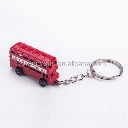 London bus keychain,British red bus keychain,double-decker bus key ring