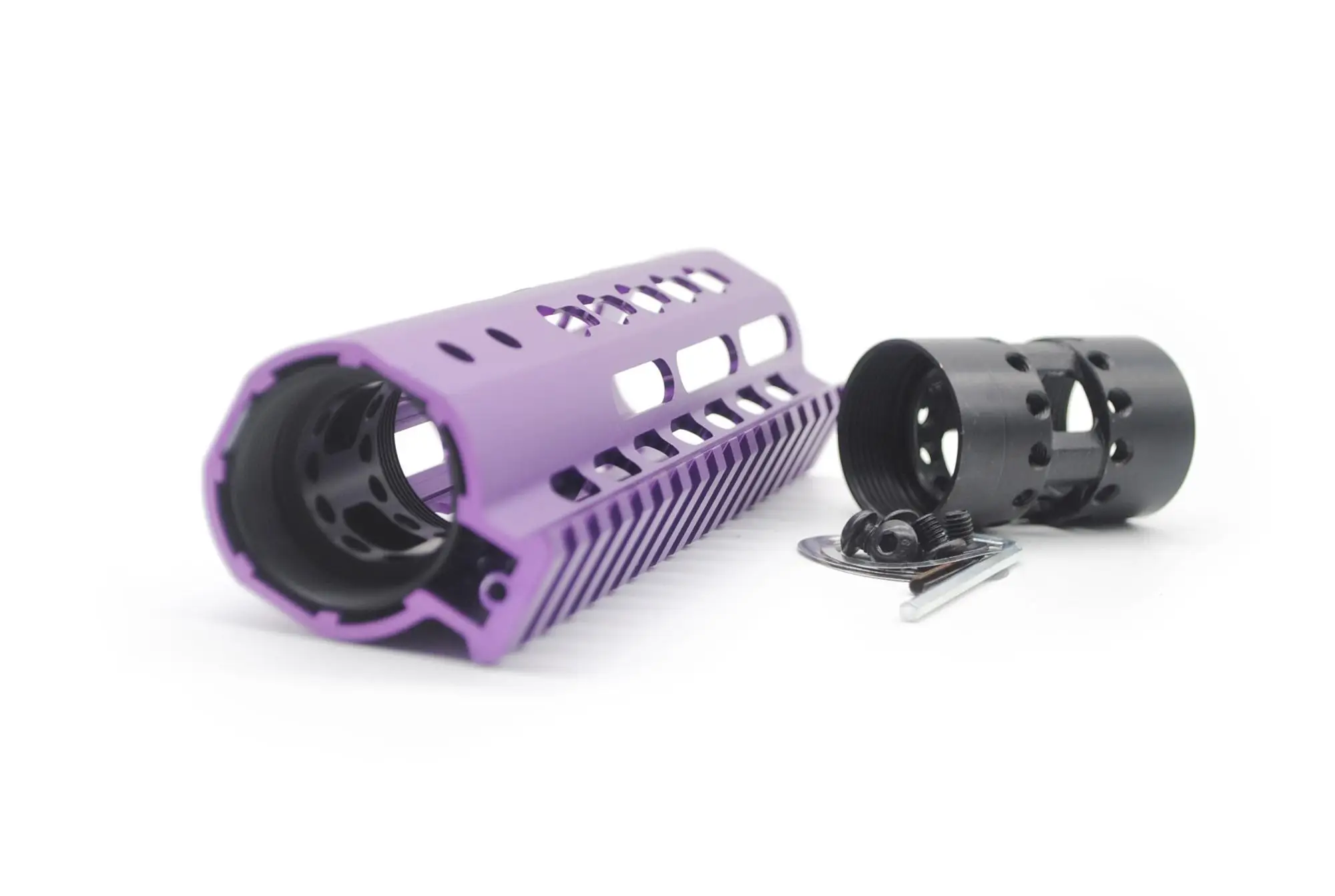 
Purple NSR 7 Inches Length Free Float AR15 KeyMod Handguard Rail Mounted with Steel Barrel Nut for AR-15 