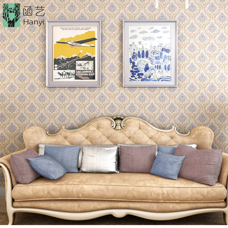 European luxury wall paper designs for interior home decoration damask wallpaper