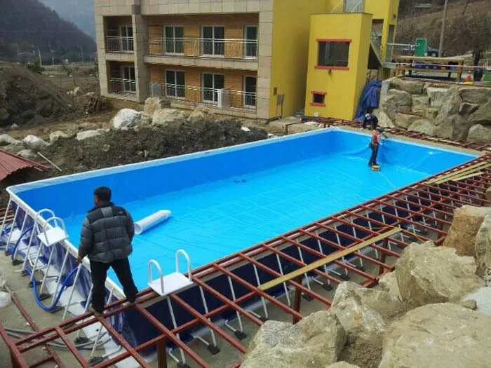 Lilytoys Moveable Mobile Metal Frame Swimming Pool Inground Outdoor Pools