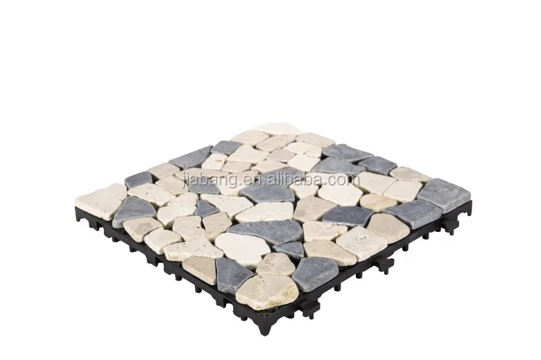 Foshan supplier building material interlocking floor natural travertine stone DIY mosaic deck tile
