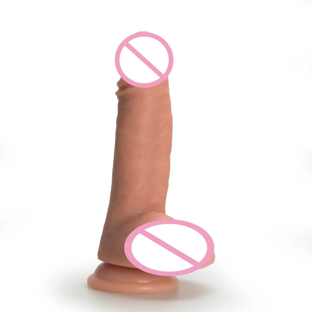 
Very HOT realistic artificial 7.5in 8.5in flexible silicone dildo penis with study suction cup for men sex GOOD QUALITY 