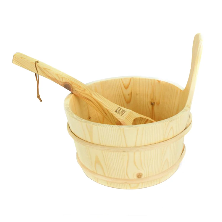 Sauna water bucket, sauna bath bucket and ladle