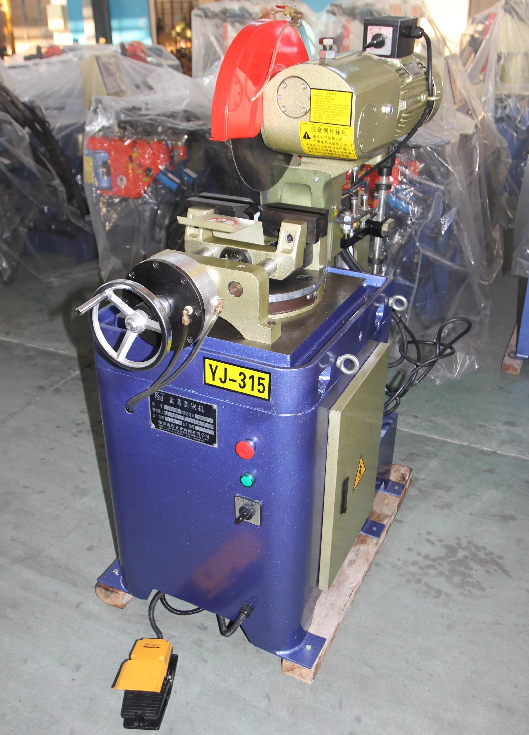 YJ-315Q Metal hydraulic square alloy steel cold saw blade pneumatic pipe cutting machine