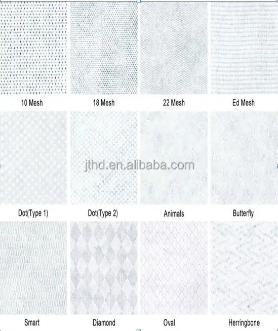 Different kinds of white apertured spunlace nonwoven fabric