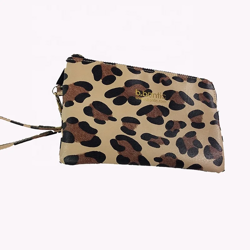 Wholesale Fashion Design Envelope Ladies Evening Custom Leopard Print Handbag Clutch bag Leather Coin Purse