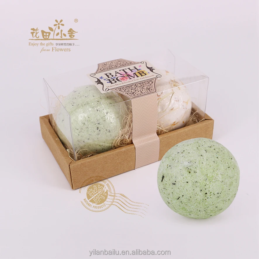 Bath SPA natural bath bomb gift set 2pcs packaging