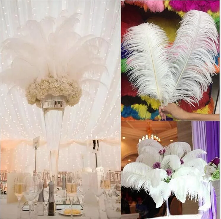 AYFOF--21 75-80cm selected top quality large white ostrich feathers for sale