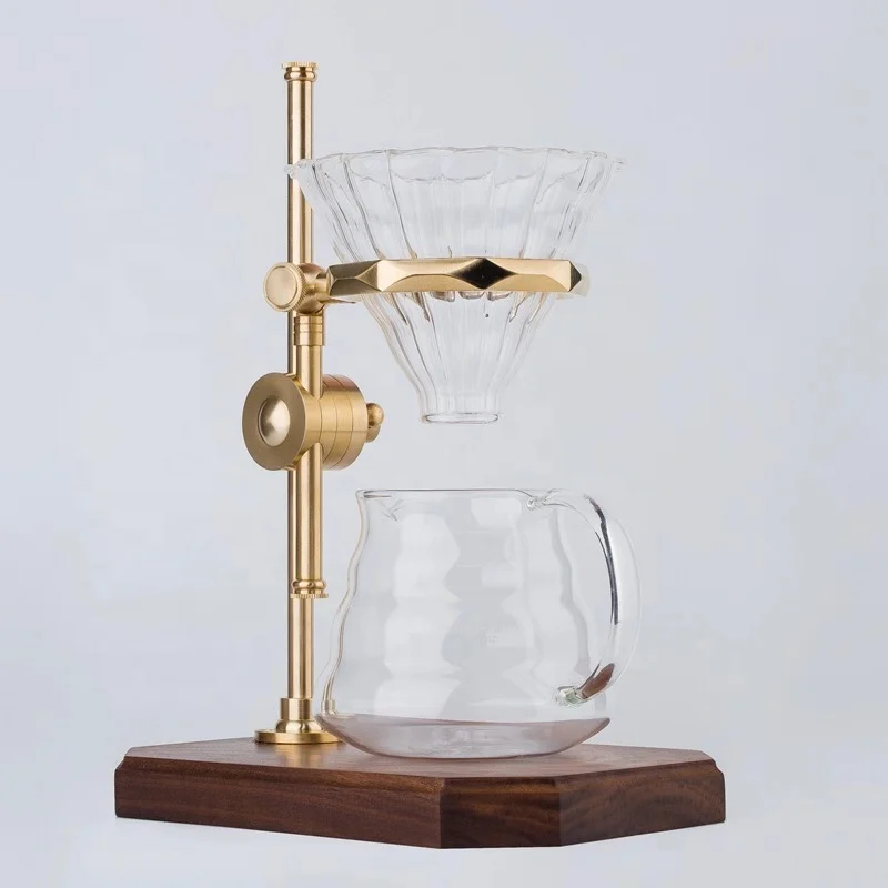 solid copper support adjustable pour over coffee brewer stand set