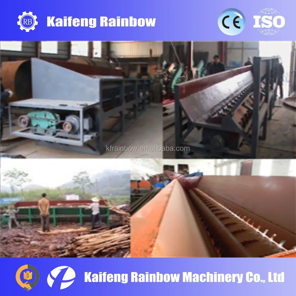 High efficiency electric slot wood log skin debarker machine