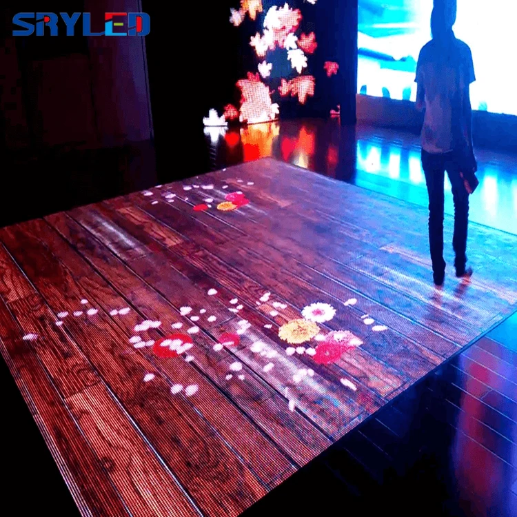 Night Club P3.91 Led Video Wall Panel Indoor Rental Portable Stage Interactive Dance Floor Led Screen Display