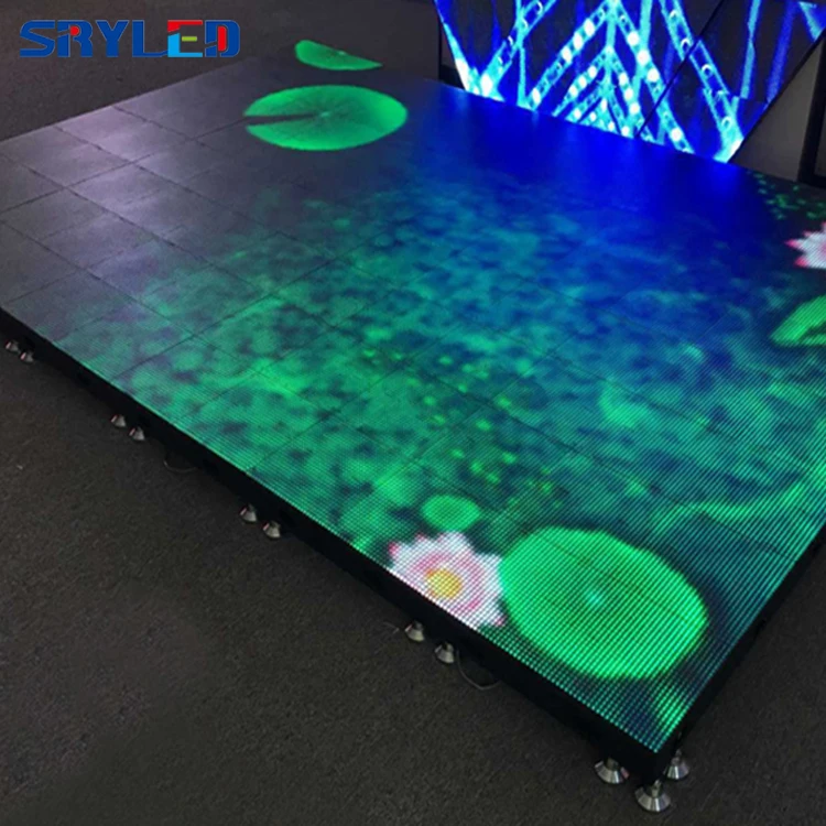 Night Club P3.91 Led Video Wall Panel Indoor Rental Portable Stage Interactive Dance Floor Led Screen Display