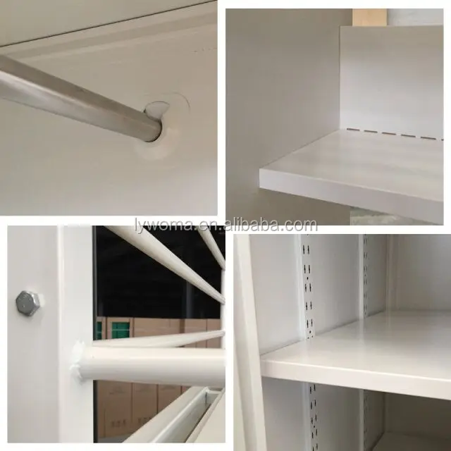 sale china cheap metal double bunk bed with desk and wardrobe